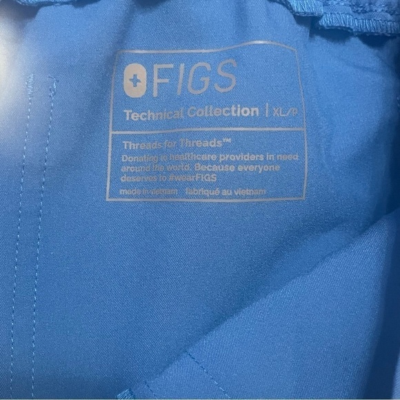 Figs royal blue Yola skinny scrub pants size XL - Picture 12 of 13